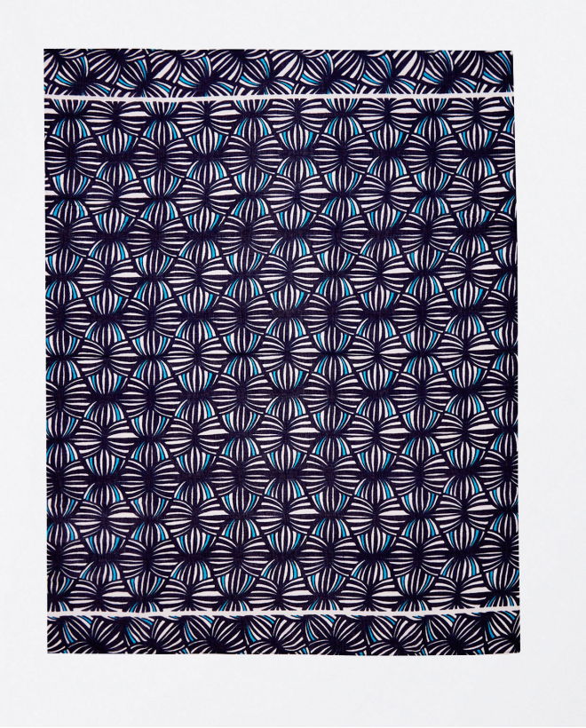 Foulard imprimé Bleu