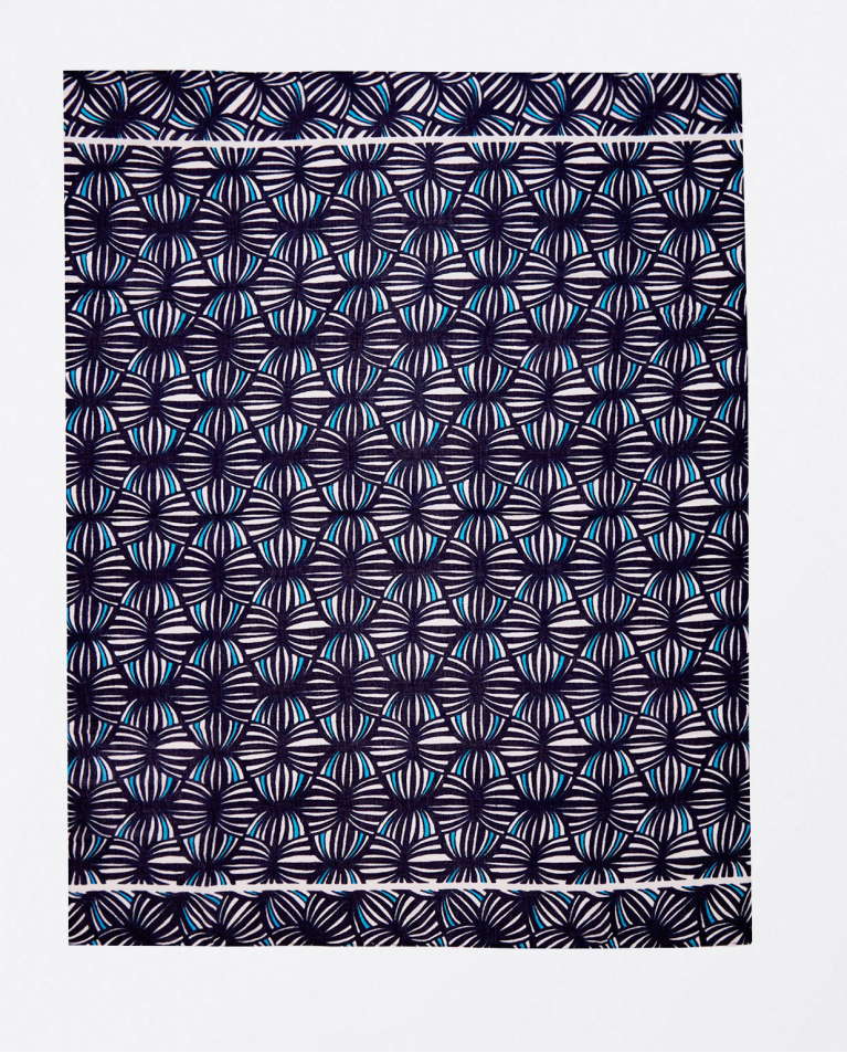 Printed sarong scarf Blue