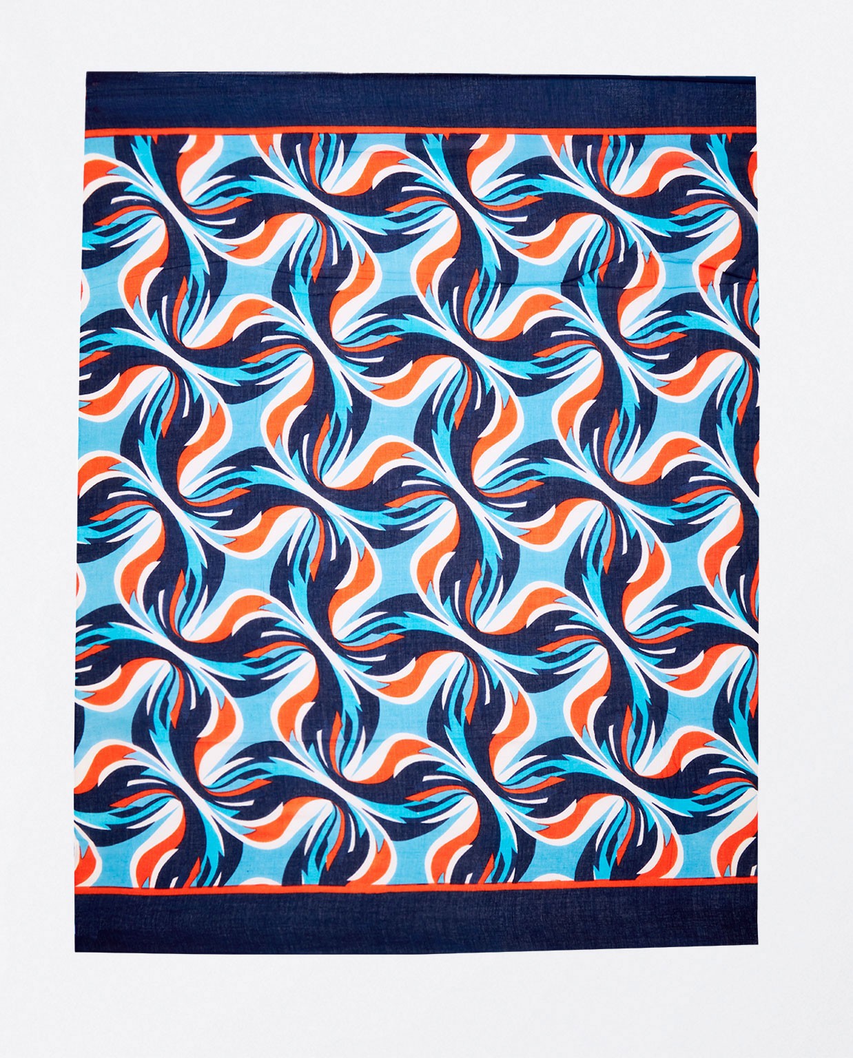 Foulard paréo imprimé Bleu