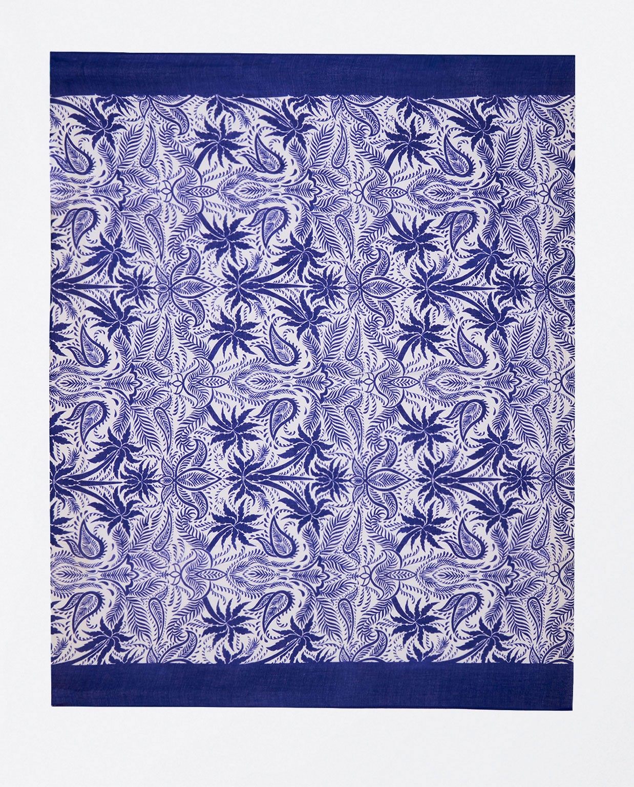 Printed sarong scarf Blue