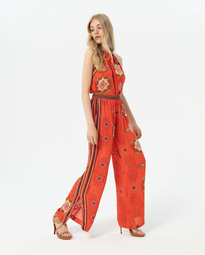 Printed bamboo wide pants...