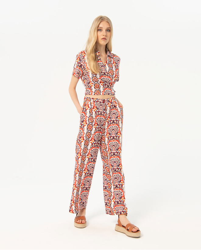 Printed flare pants Multi