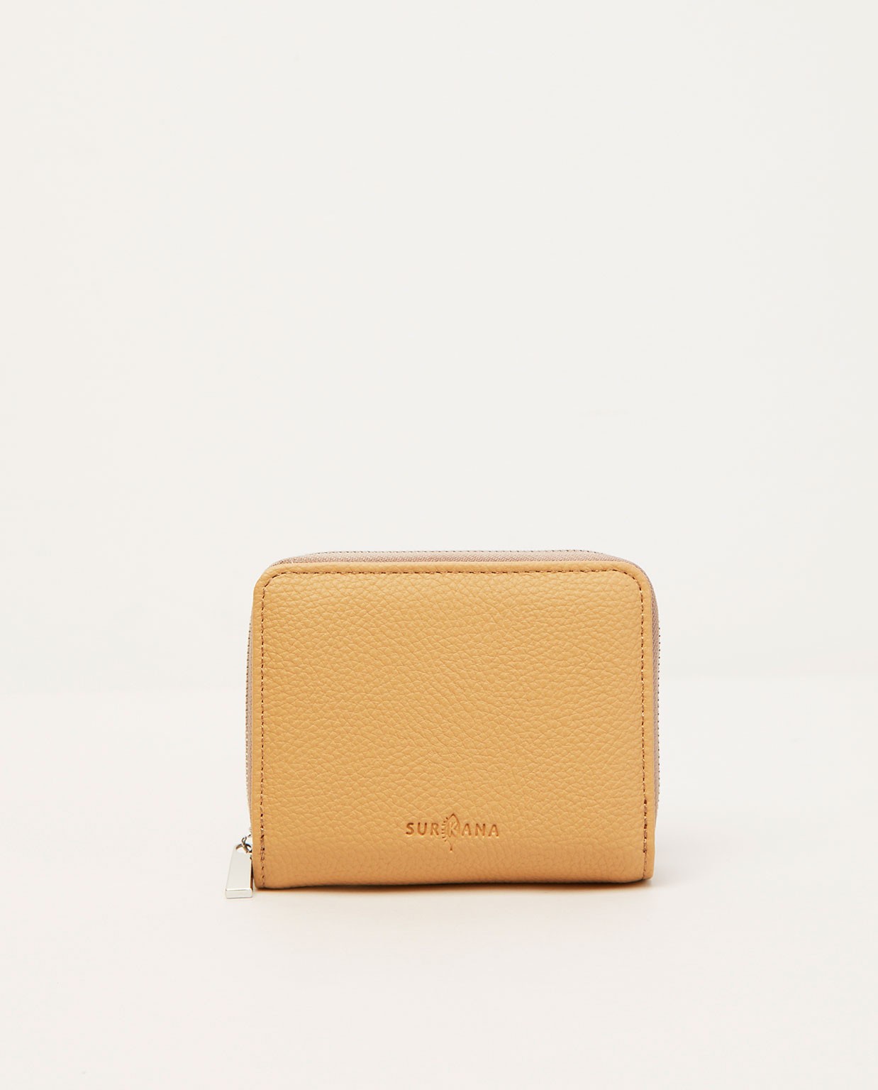 Small purse with zipper Beige