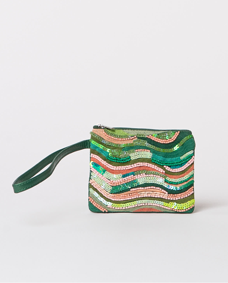 Beaded purse Green