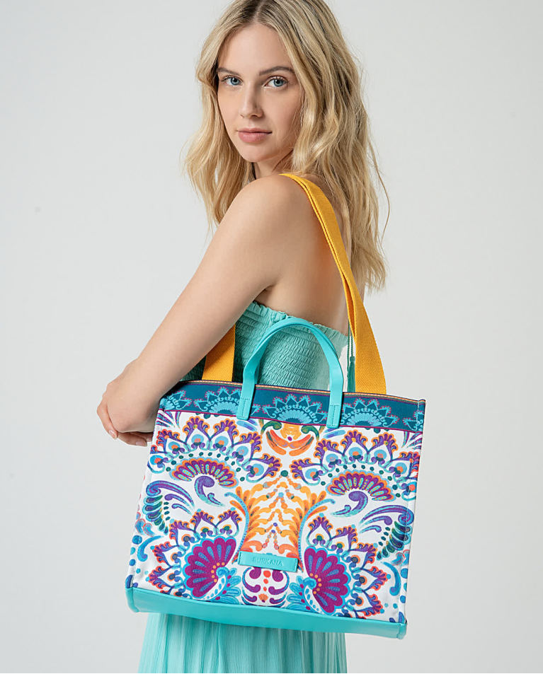 Shopper tipo cartera estampada Multi