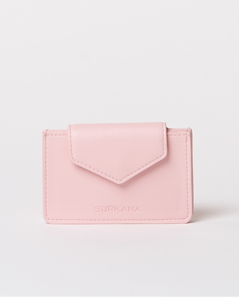 Card holder with plain envelope flap Pink