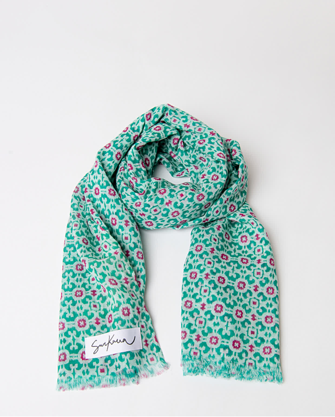 Foulard à imprimé en coton...