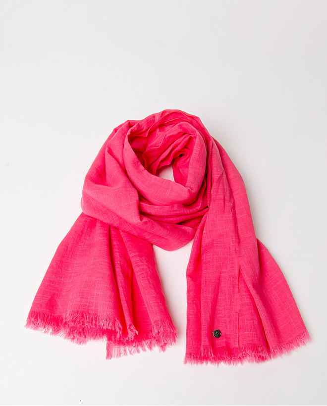 Plain cotton scarf Pink