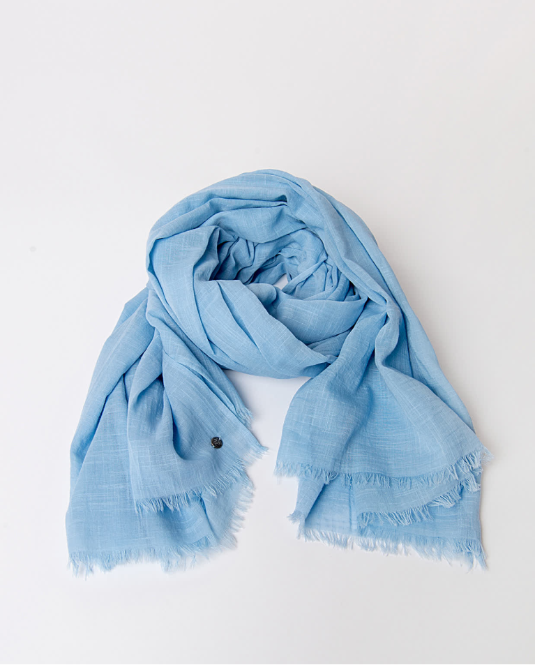 Pañuelo foulard algodón liso Azul