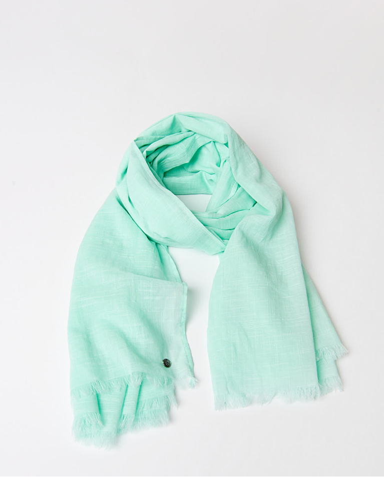 Foulard uni en coton Turquoise