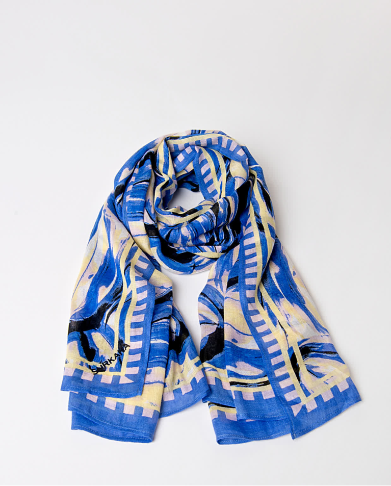 Printed scarf Blue