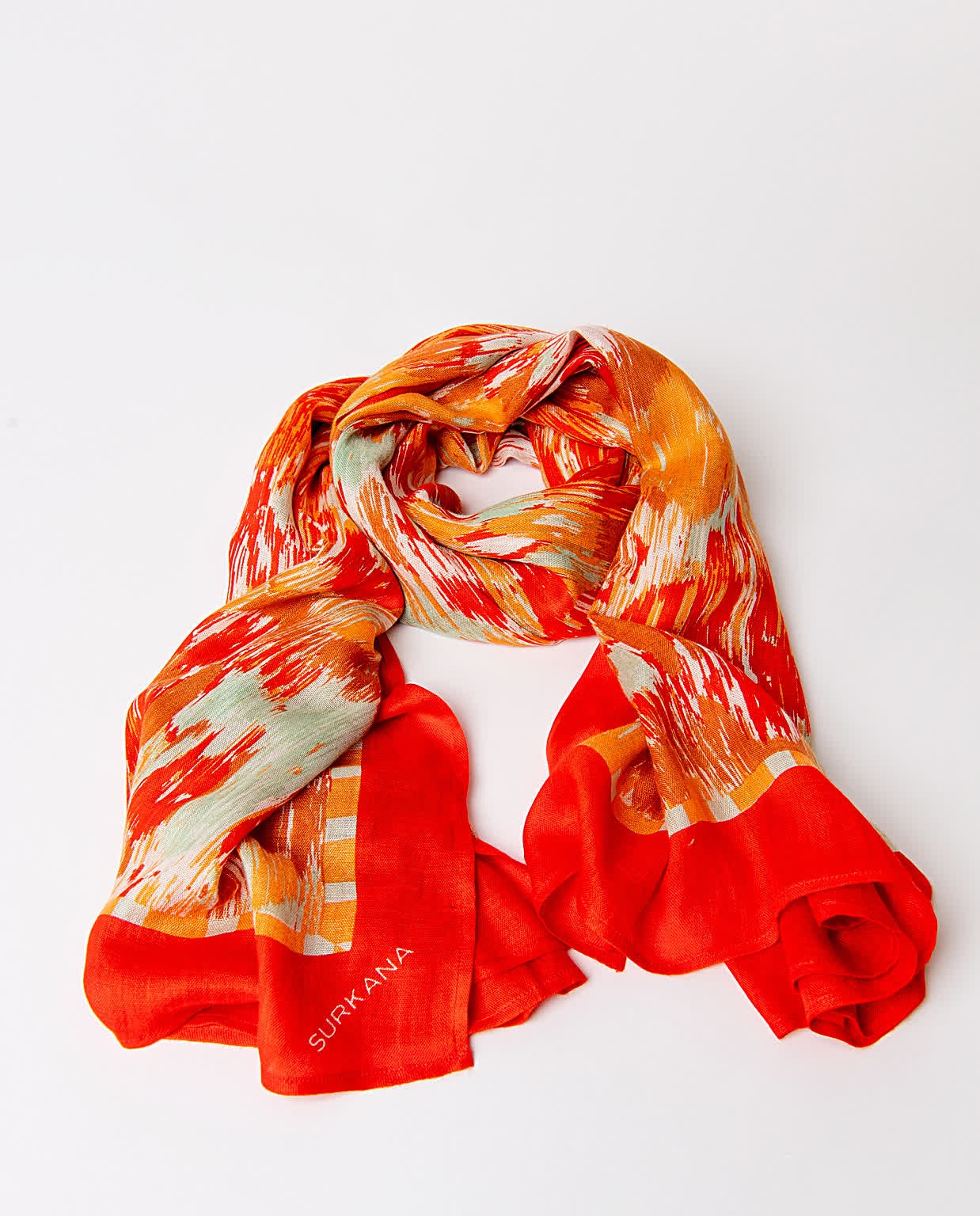 Printed scarf Orange