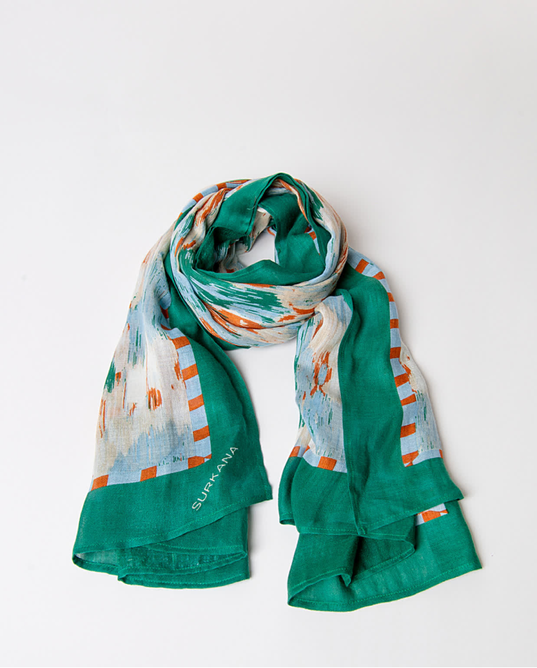 Foulard à imprimé Bleu