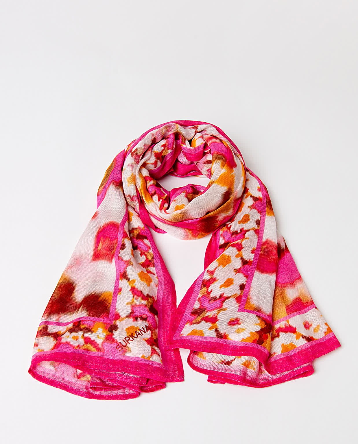 Foulard à imprimé Fushia