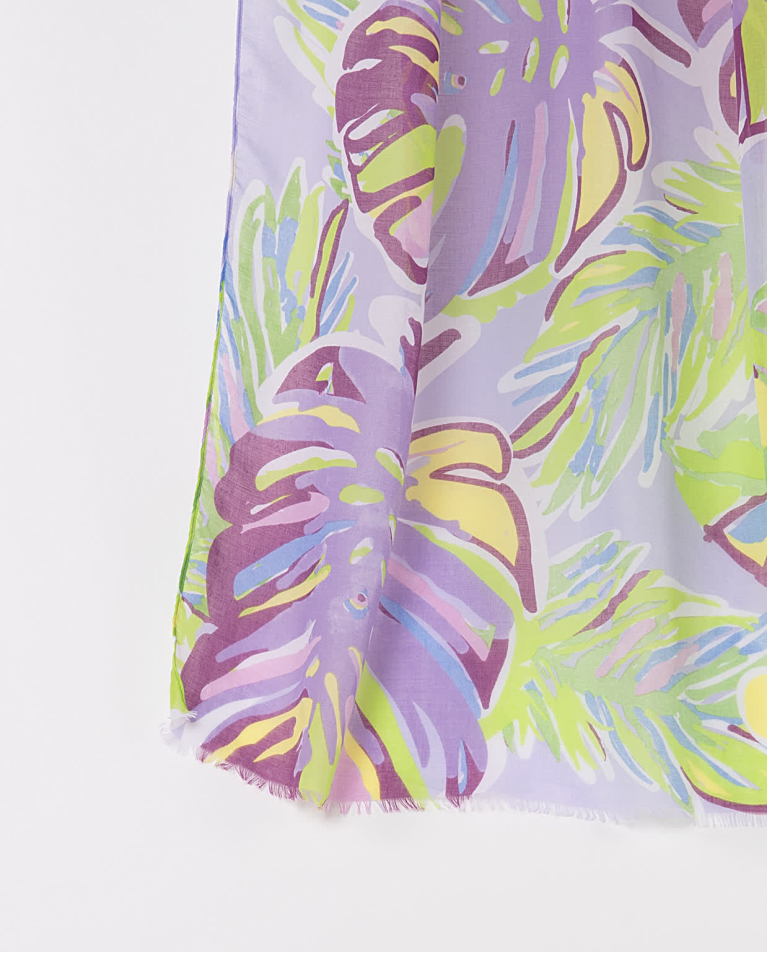 Printed rectangular sarong Lilac