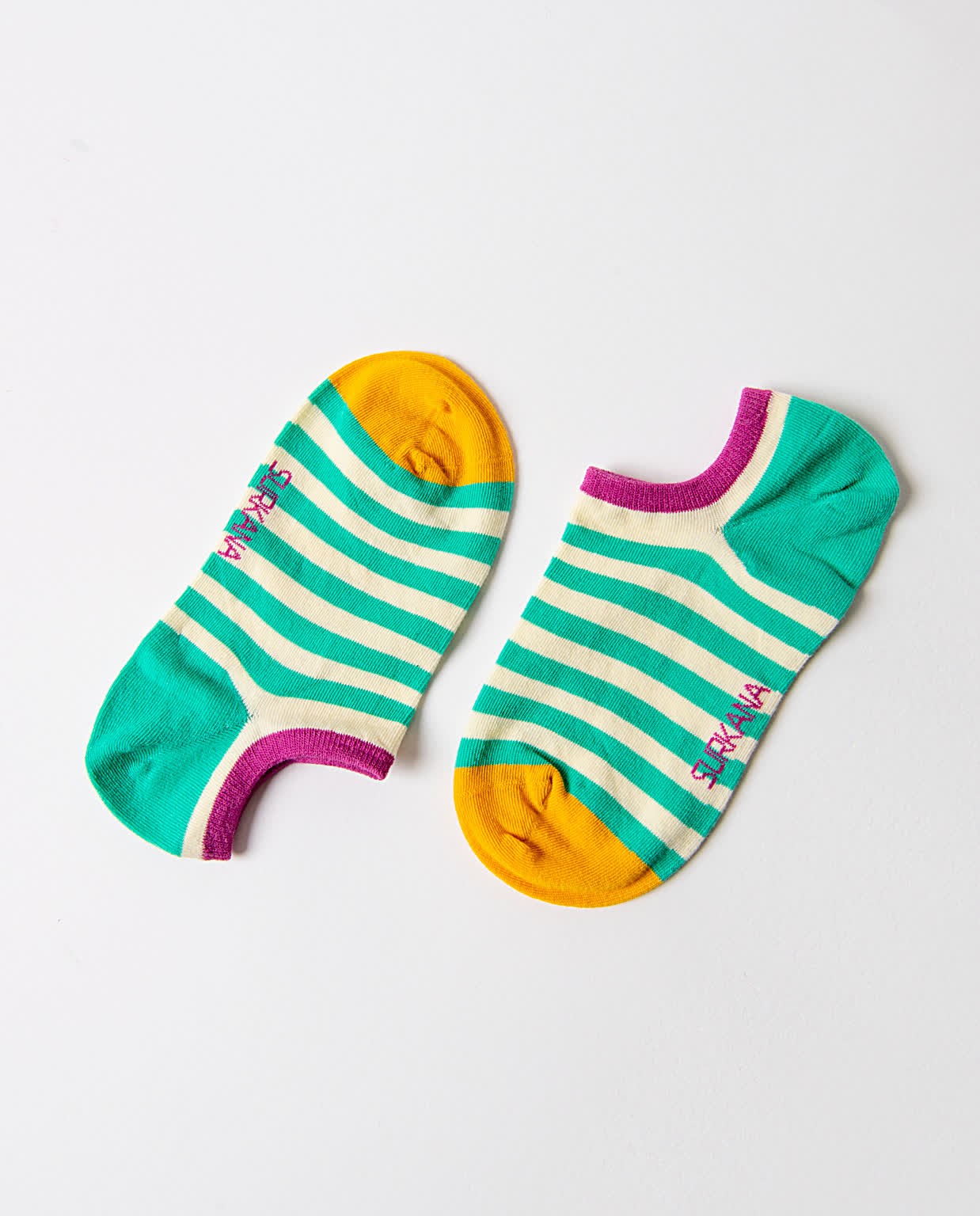 Chaussettes cheville jacquard Turquoise