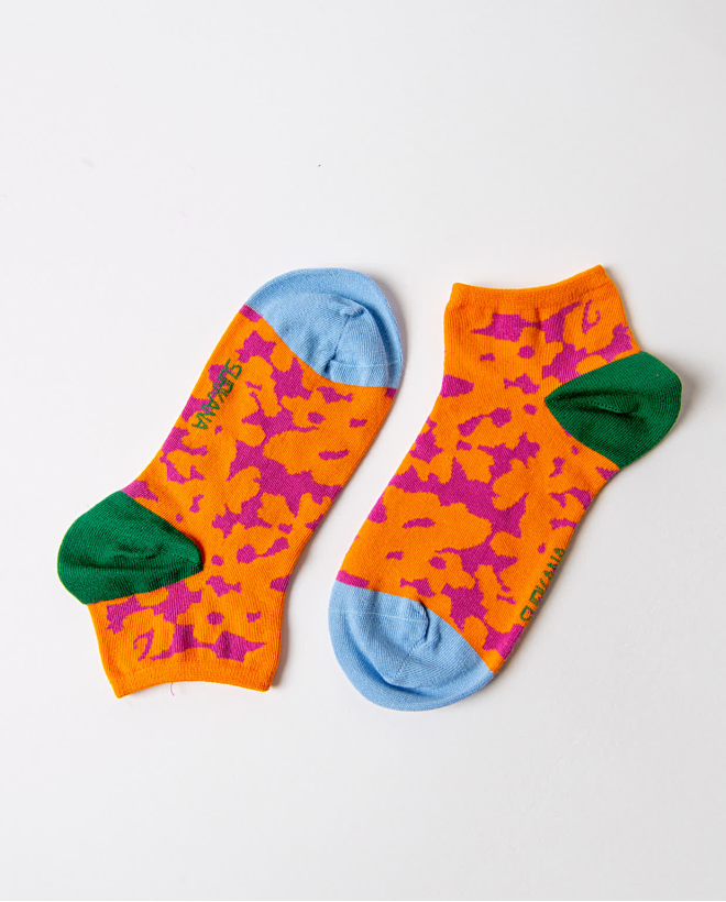 Chaussettes courtes jacquard Orange