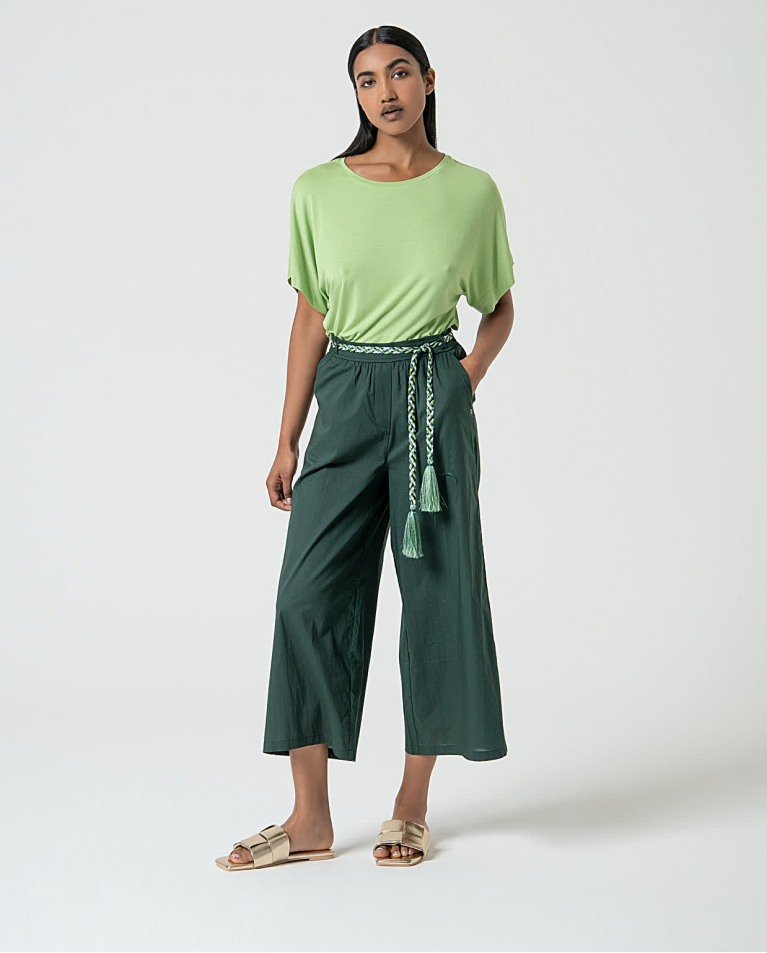 Jupe-culotte avec ceinture Vert bouteille