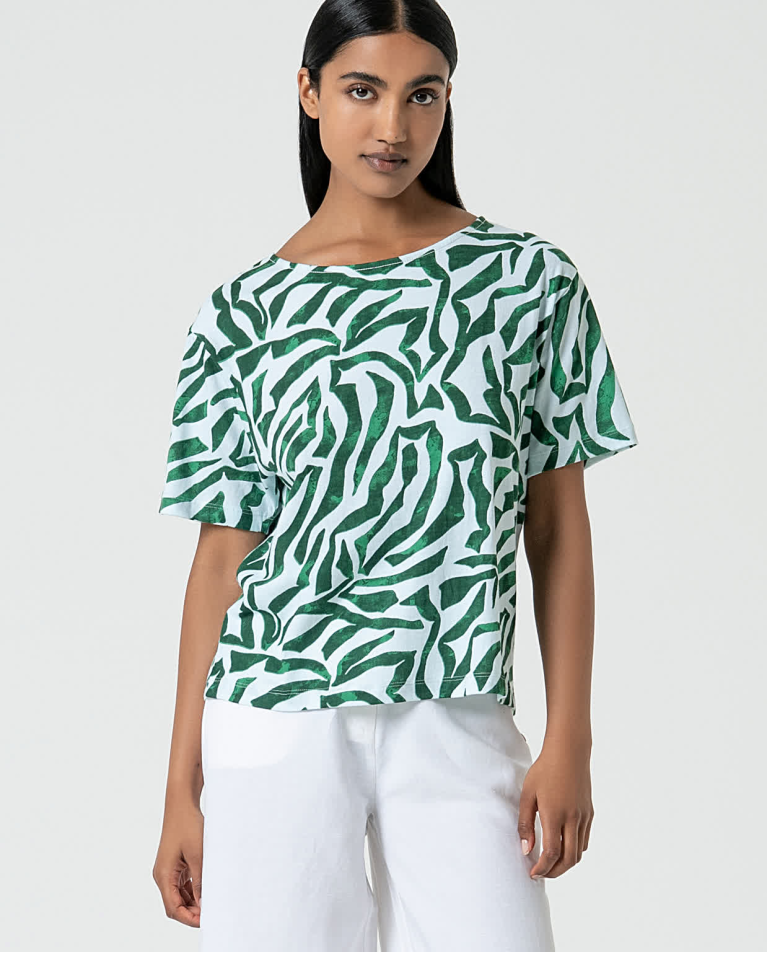 Camiseta oversize algodón orgánico Verde