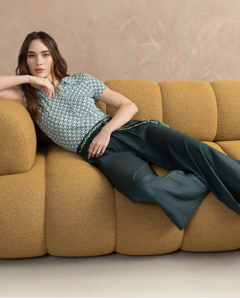 Jupe-culotte avec ceinture Vert bouteille