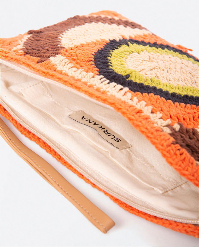 Sac à main en raphia. Imprimé Multi