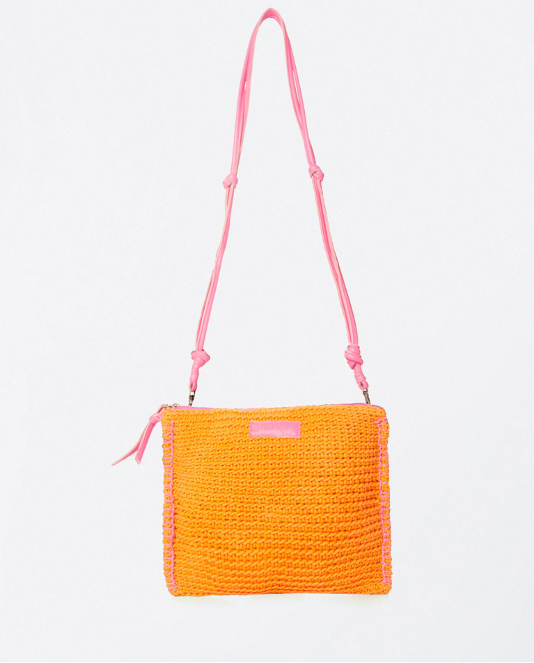 Petit sac à bandoulière en crochet tricoté à la ma Orange