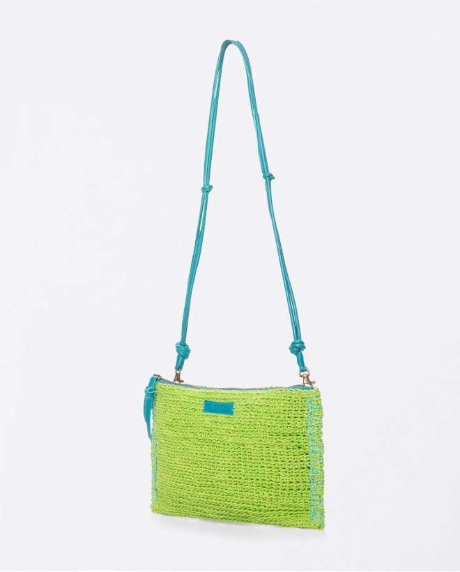 Petit sac à bandoulière en crochet tricoté à la ma Vert acide