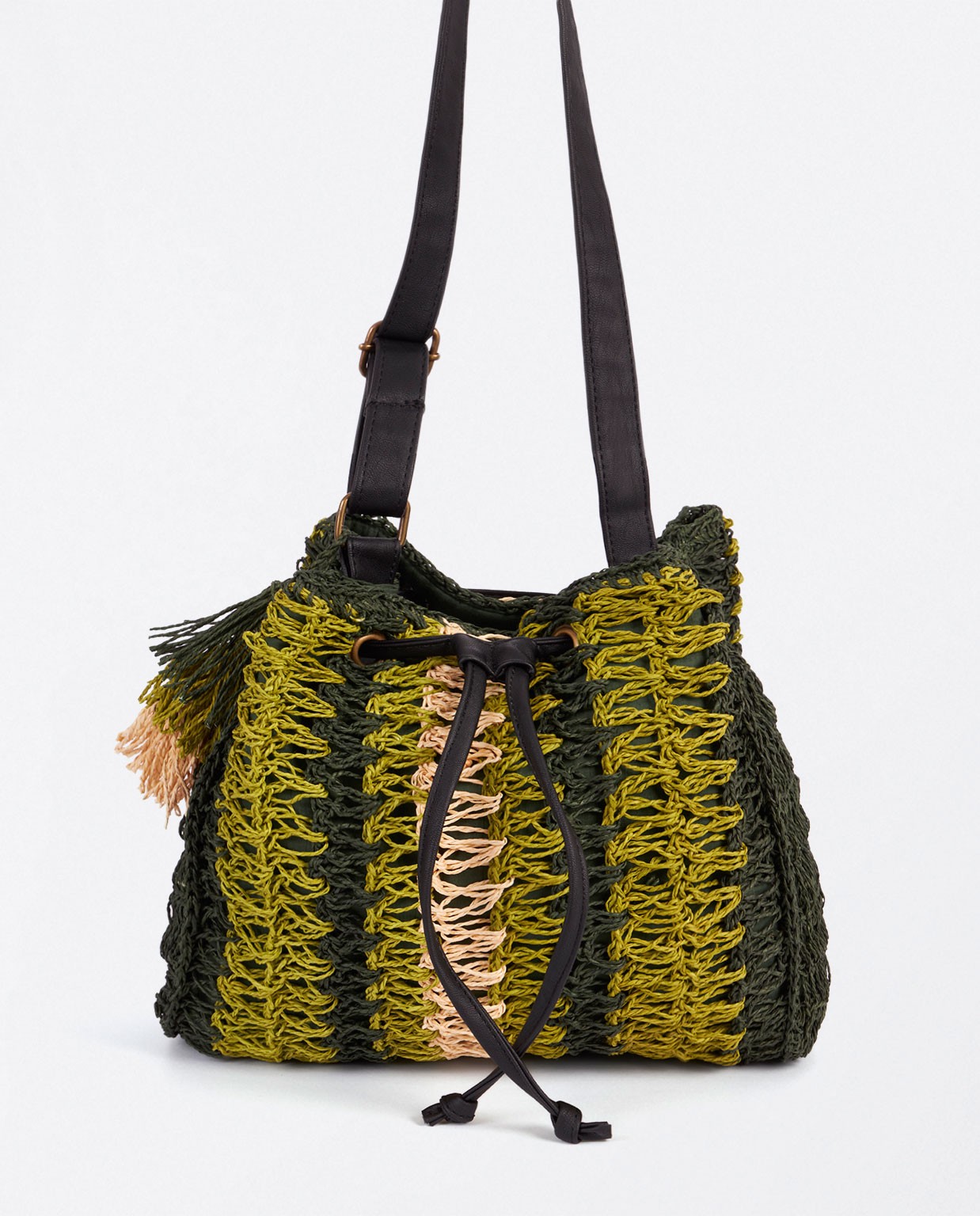 Borsa in rafia Verde