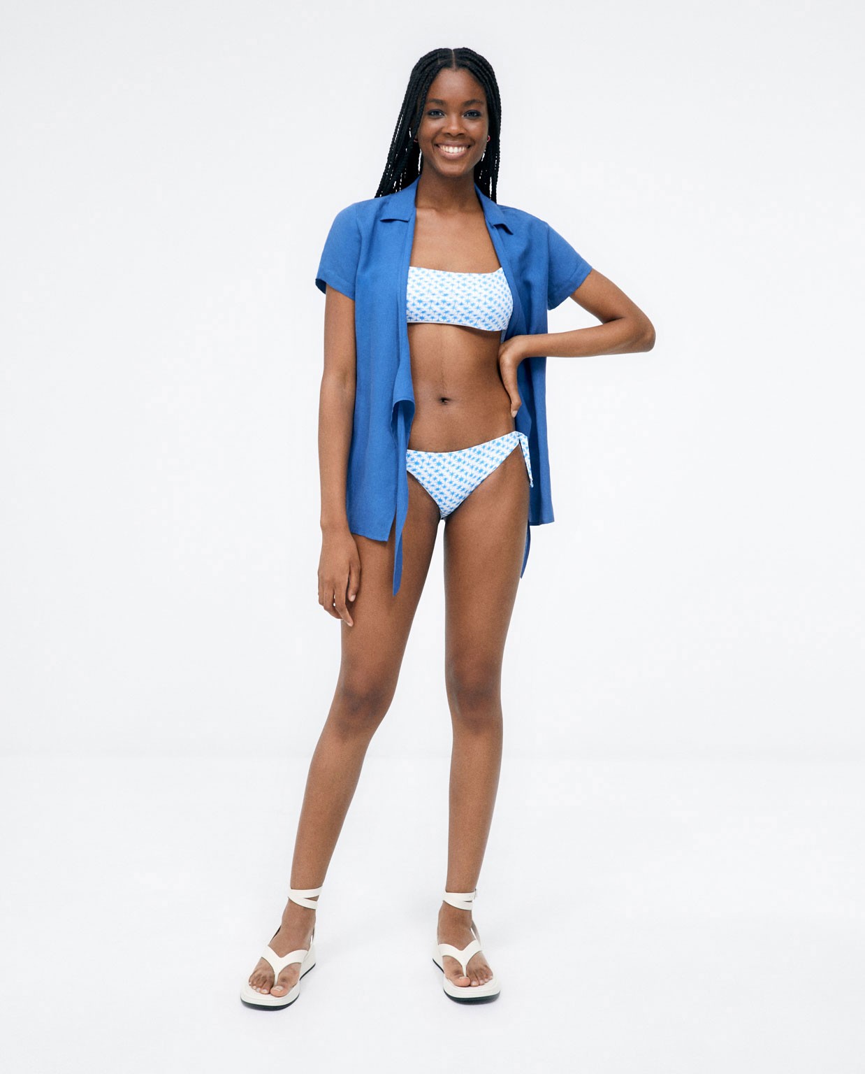 Bikini top bandeau Azzurro