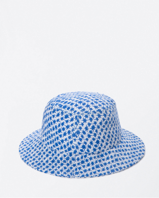 Cappello da pescatore stampato Azzurro