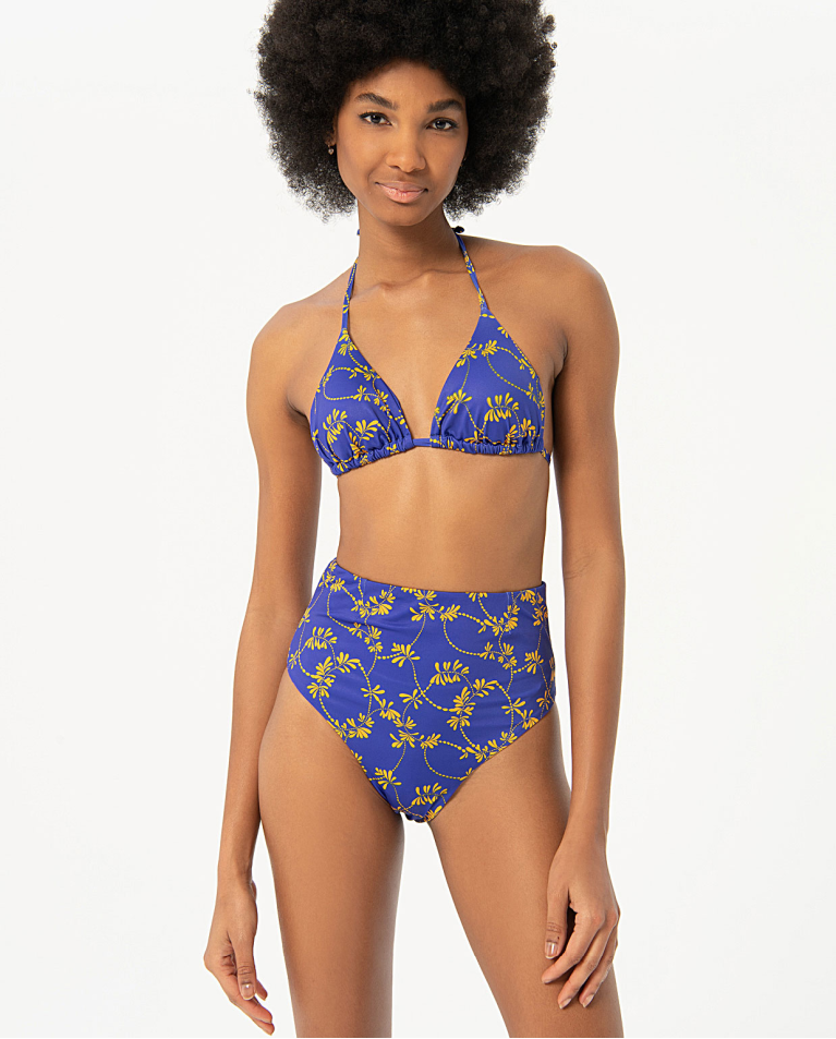 Slip Altezza per bikini Azzurro