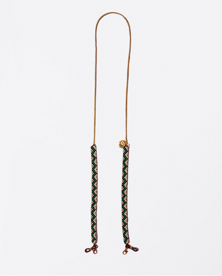 Cordoncino per occhiali Pink beads