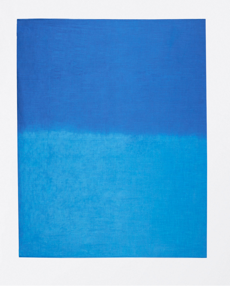 Sciarpa sarong degradata con frange Azzurro