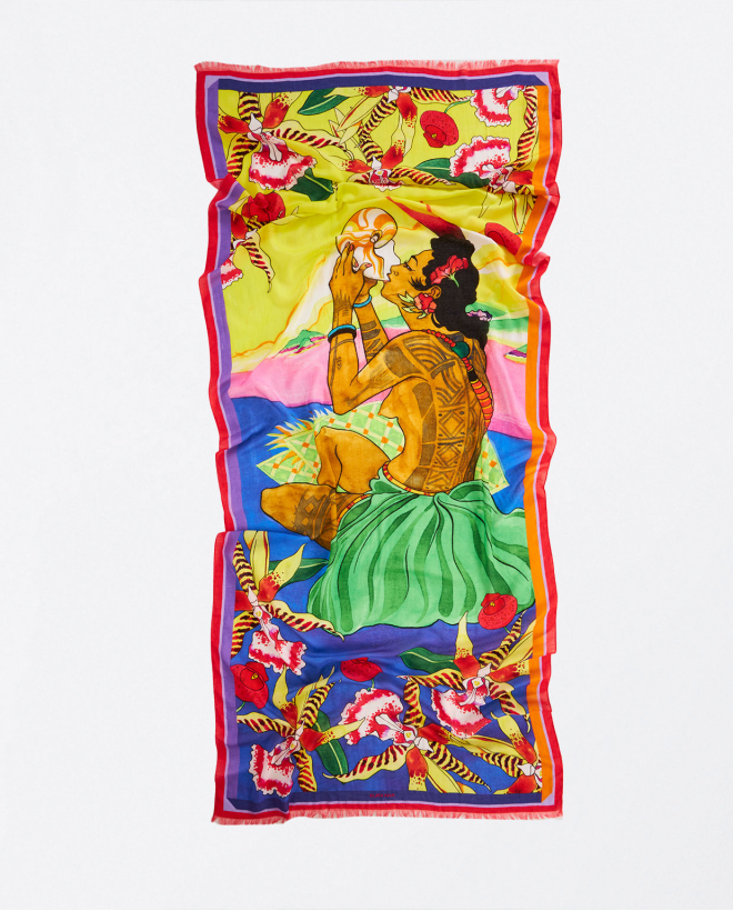 Foulard solidale tatouage Multi