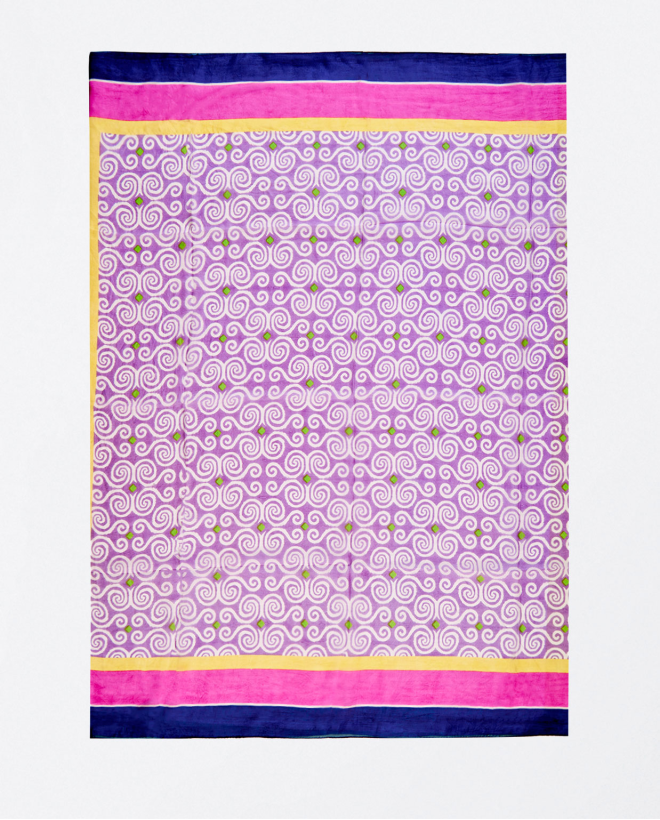 Foulard di seta stampato Porpora
