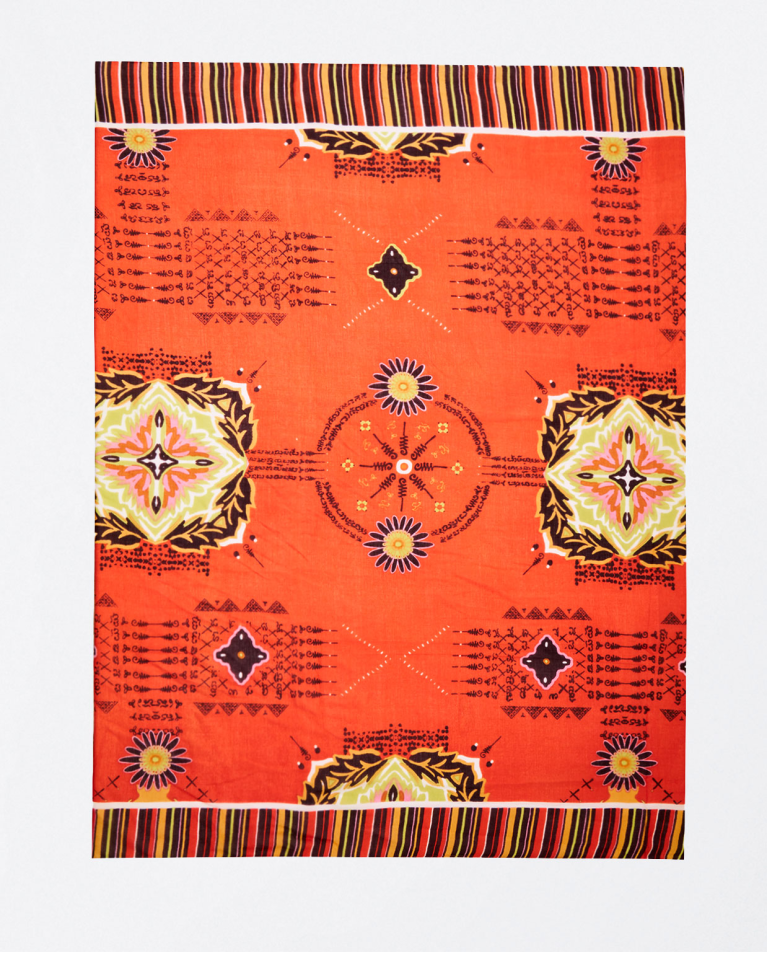 Foulard sarong stampato Fucsia