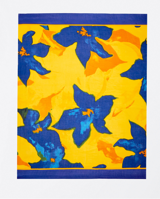 Foulard sarong stampato Giallo