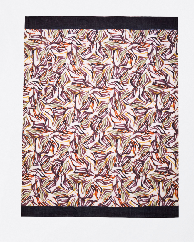 Foulard sarong stampato Nero