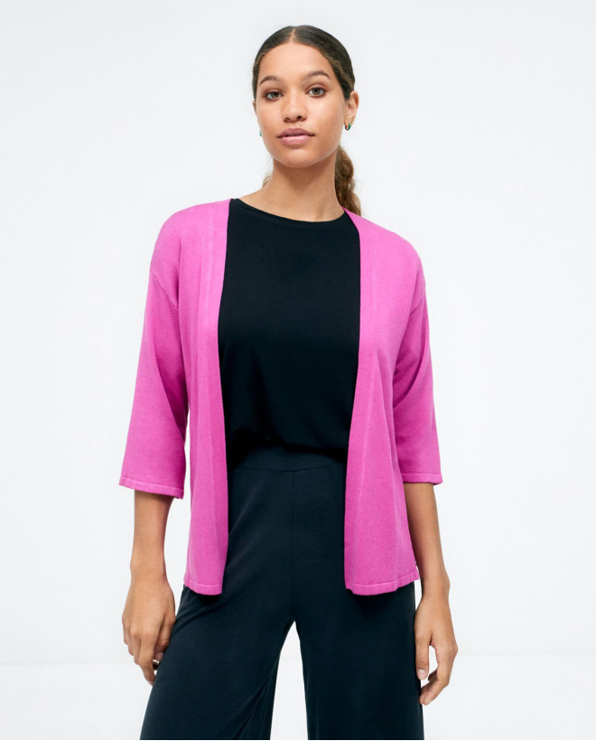 Cardigan en tricot à...