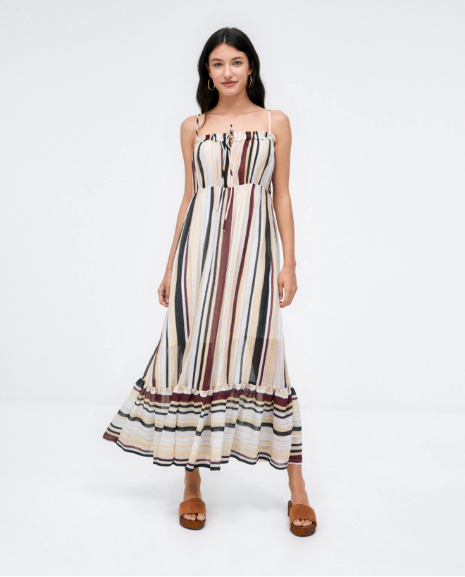 Long dress with straps and...