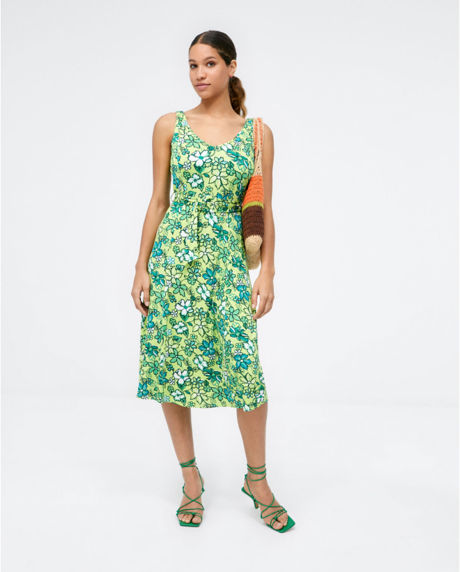 Midi straps dress. Elastic....