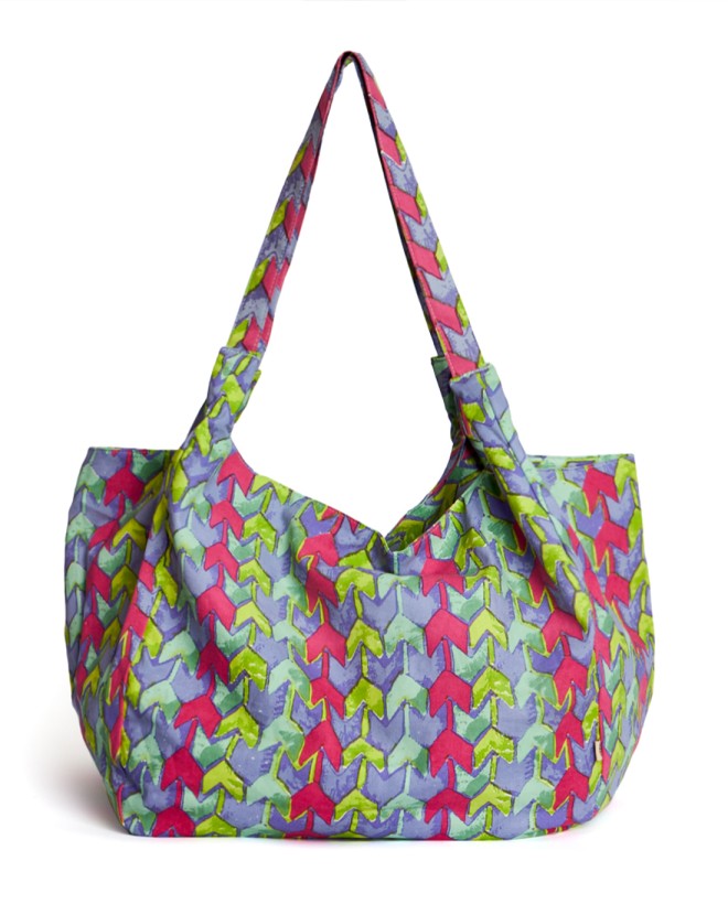 Shopper da spiaggia in tessuto Lila