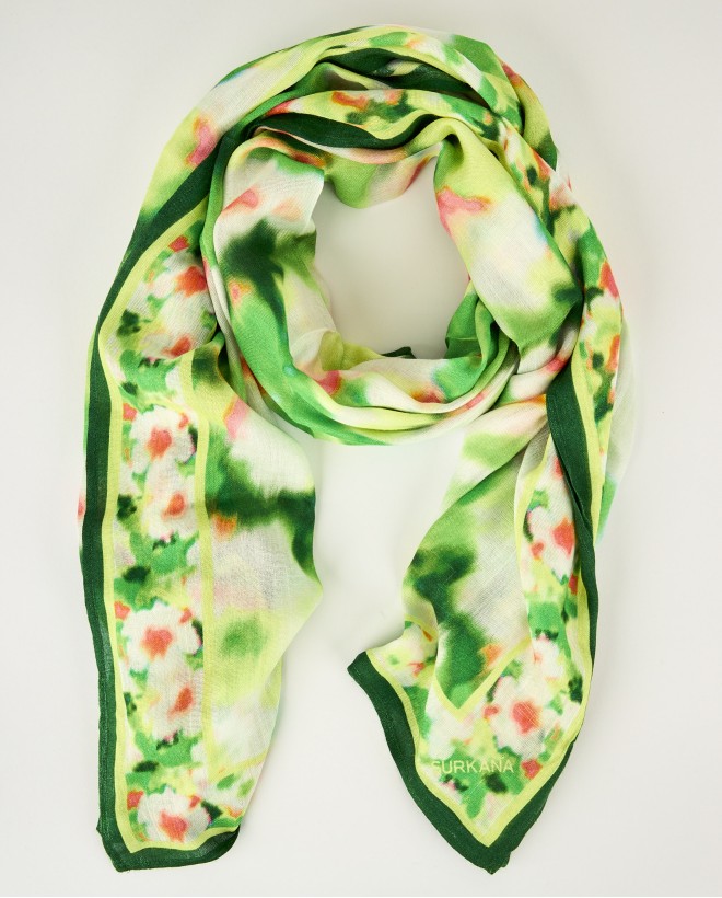 Printed scarf Green