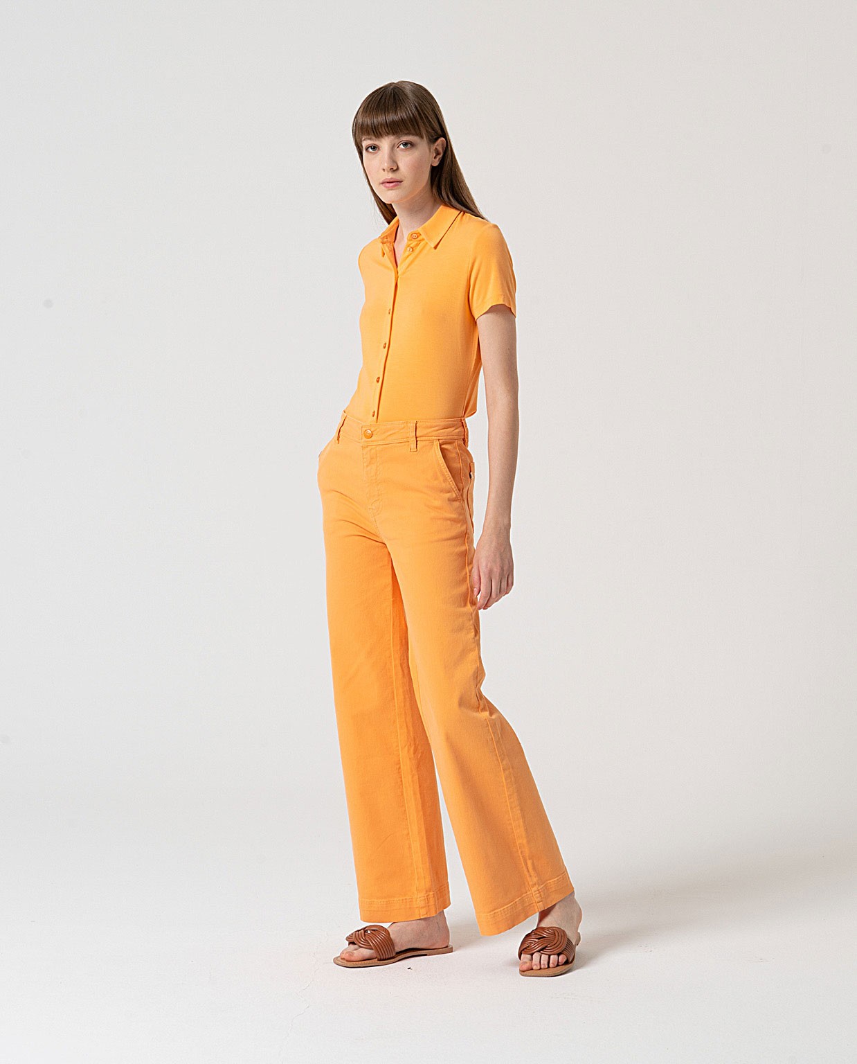 MU:Pantalon évasé Tangerine