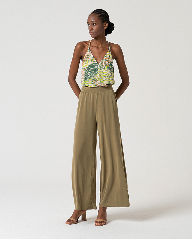 MU:Pantalon long droit Khaki