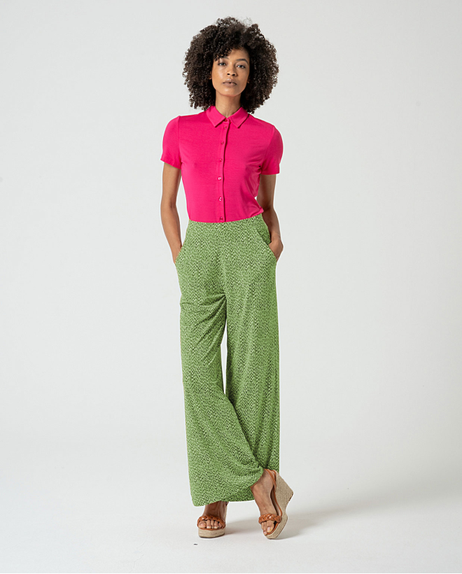 MU:Pantalon ample Vert acide