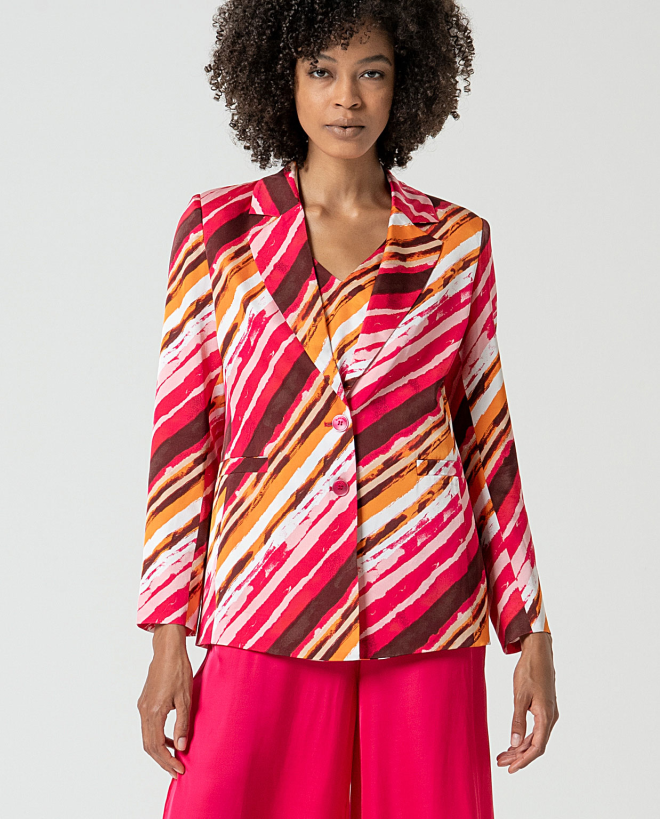 MU:Single breasted blazer 2 buttons Fuchsia