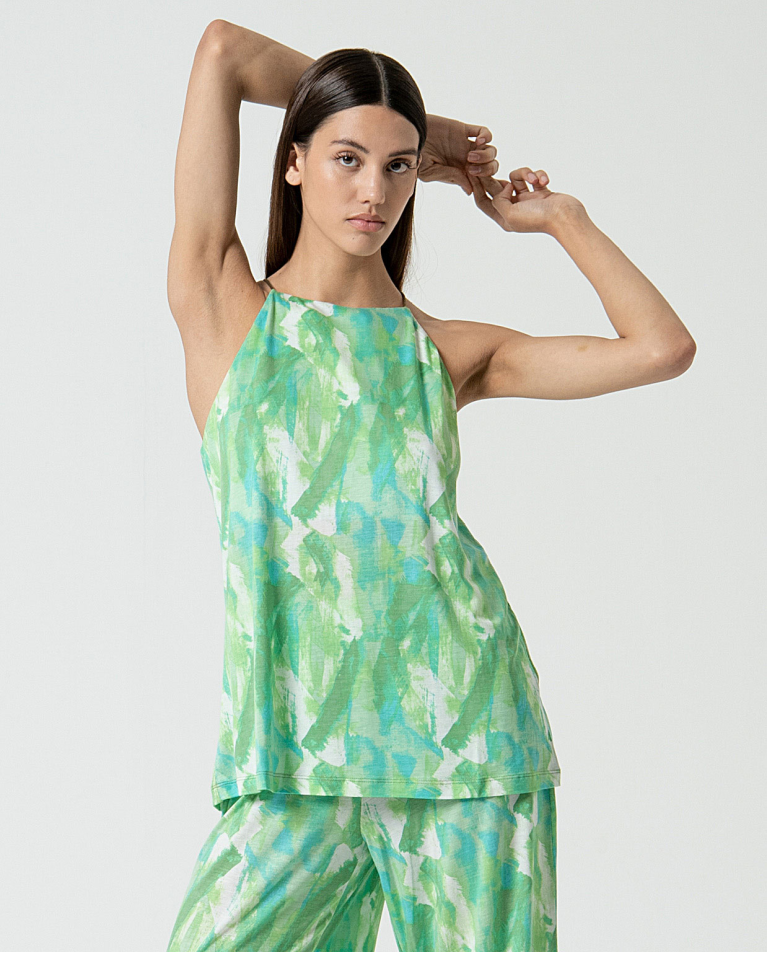 MU:Top bretelle sottili Verde