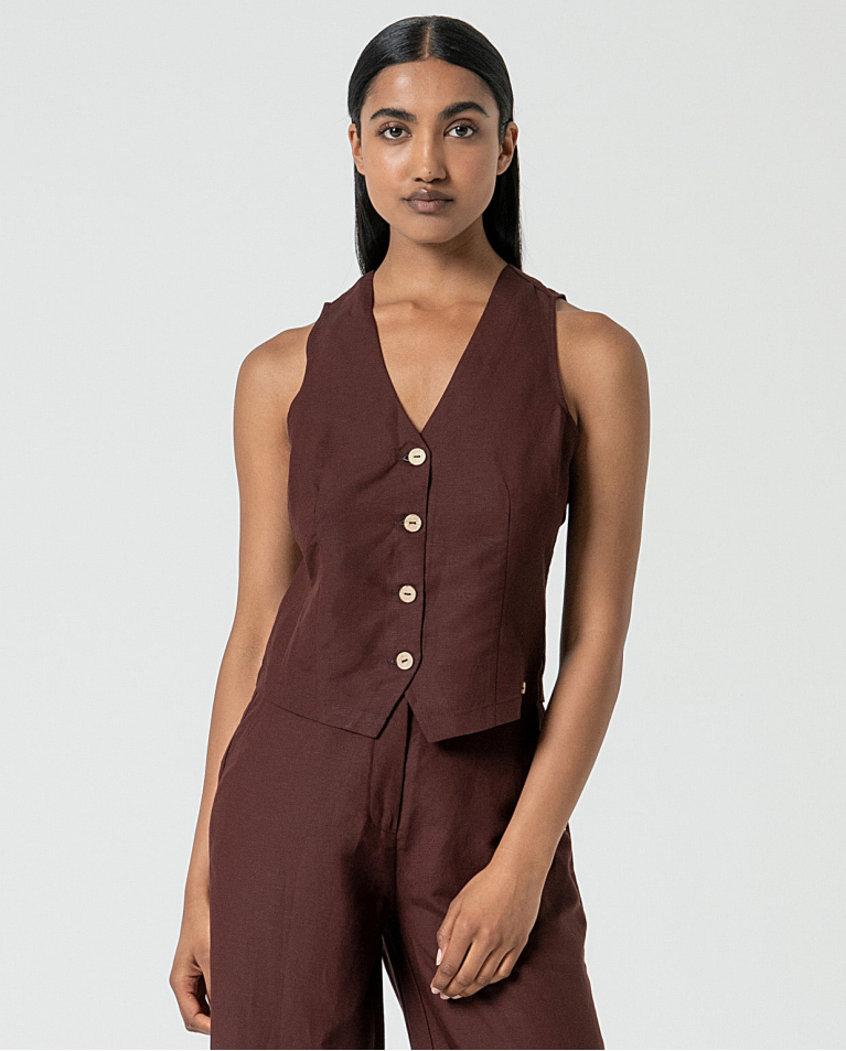 MU:Vest Brown