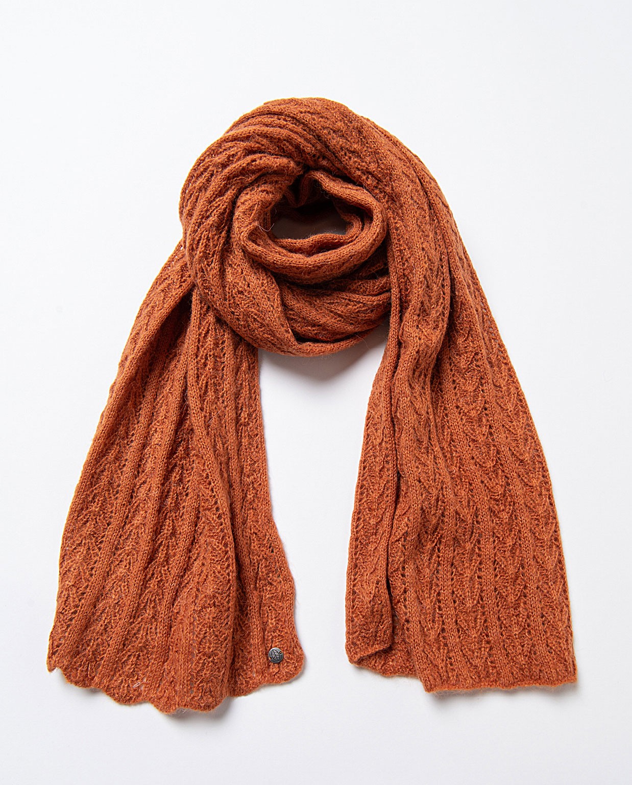 Sciarpa in tricot calda e leggera Mattone